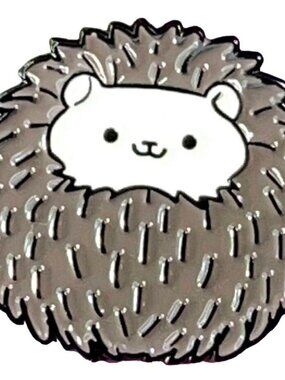 Hedgehog Cartoon Lapel Pin Puffy Animal Enamel Badge Brooch Pin Accessories